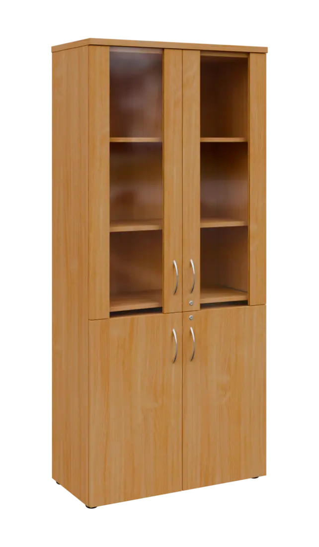 LE - 00 skříň lékařská prosklená, korpus buk royal, dvířka buk royal